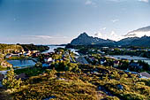 Le isole Lofoten Norvegia. Panorami di Kabelvag (Austvagoya).